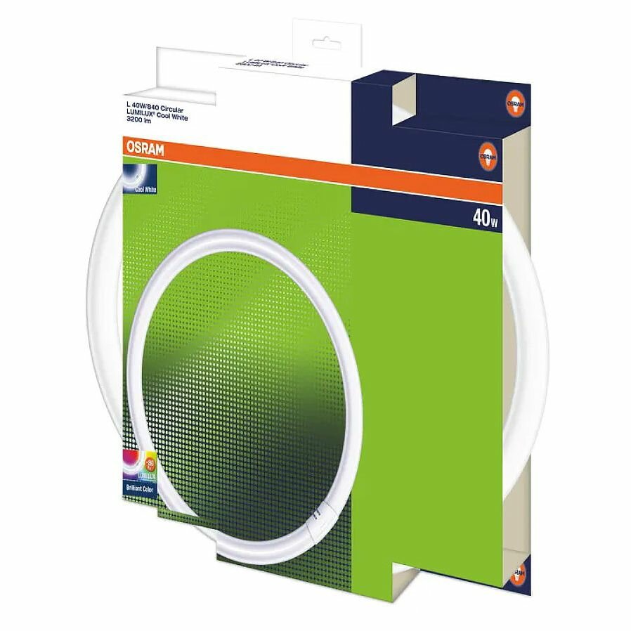 фото Лампа Люминесцентная Кольцевая 40W d305mm 2GX13 T5 3400Лм 4000К Энергосберегающая Свет Дневной белый OSRAM, уп. 1шт