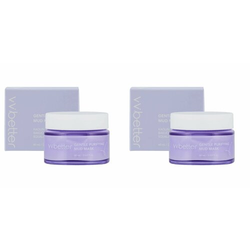 Грязевая маска для лица VVbetter с каолином, бакучиолом и скваланом Gentle Purifying Mud Mask, 60 мл, 2 шт