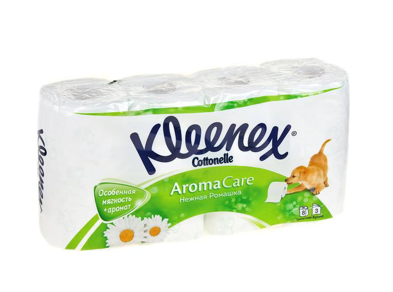 Туалетная бумага Kleenex "Нежная ромашка", 3 слоя, 8 рулонов - фото №12