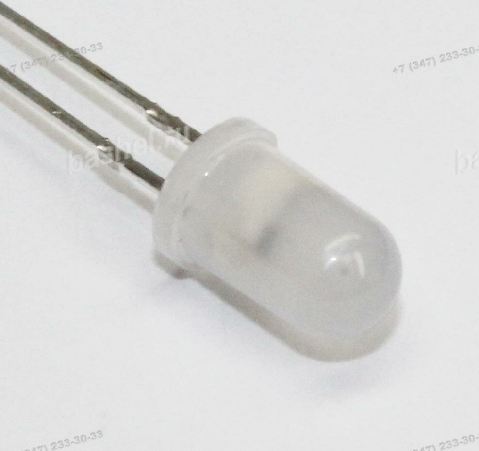 LED DIP 5mm DFL-5013UWW-6 6000k, Светодиод, круглый матовый 5мм, белый, 6000mcd, 60°, 3.3V
