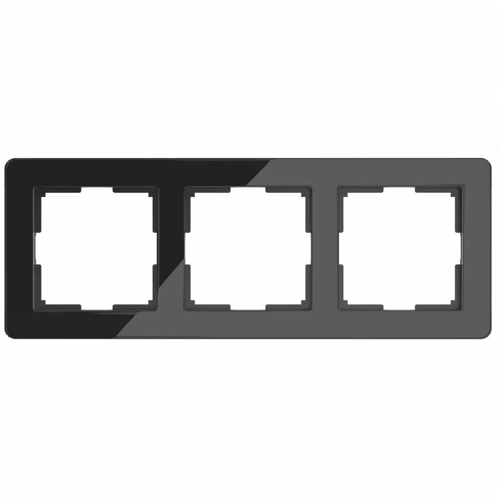 Рамка для розеток и выключателей Werkel W0032708 3 поста цвет черный