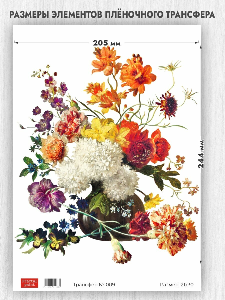 Трансфер для декупажа переводной рисунок для поверхностей 009 (А4)