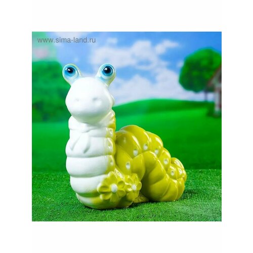 Садовая фигура Гусеница веселая салатовая 32х32см 1159₽