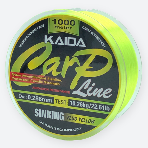 Леска KAIDA Carp Line NEON монофильная для рыбалки 1000 м 0.286 мм
