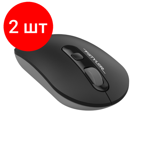 Комплект 2 штук Мышь компьютерная A4Tech Fstyler FG20S серый 2000dpiWLS USB3but 357300₽