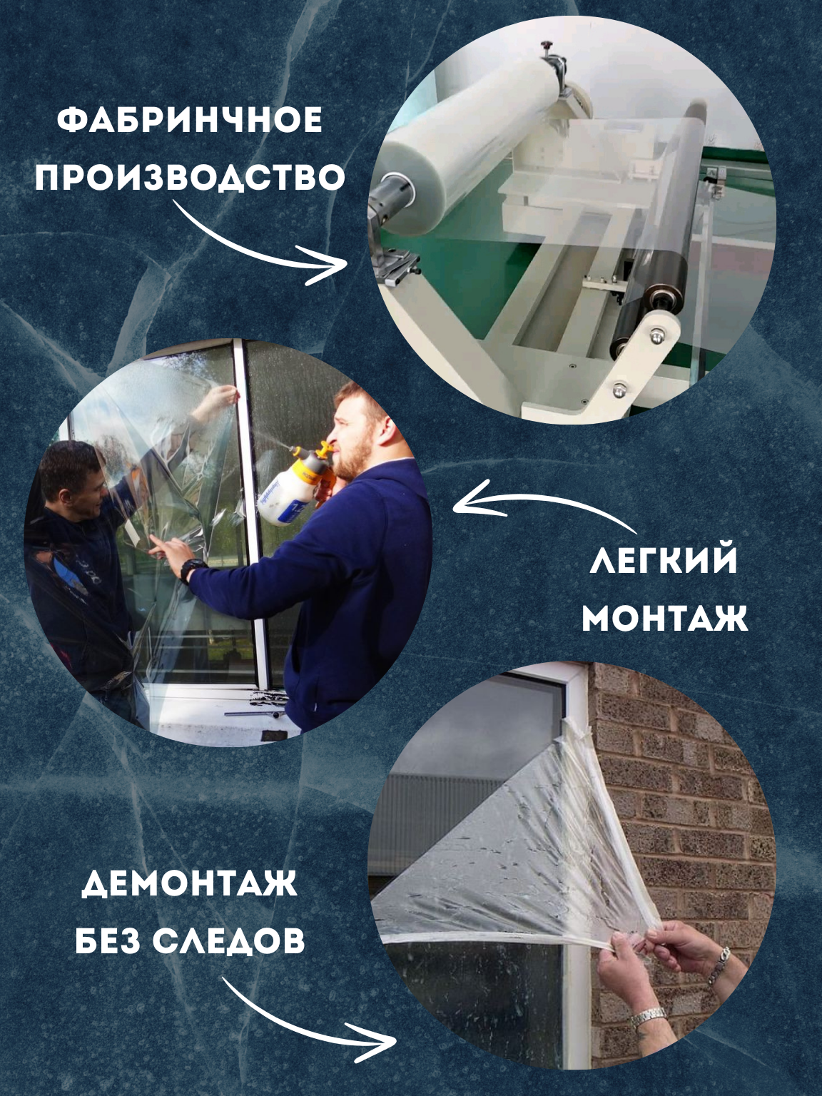 Изображение Защитная противоударная бронированная пленка для окон, стеклянных перегородок