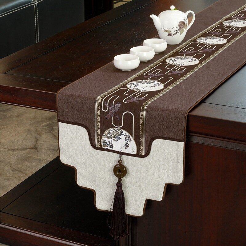 фото Чайный стол "Флаг", темно-кофейный, 33*140 см