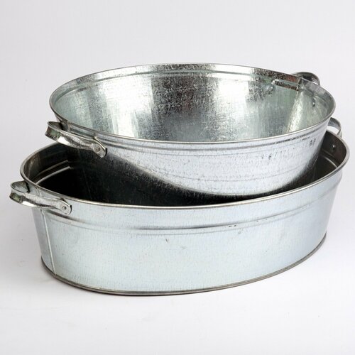 Комплект тазов оцинкованных для бани сауны хозяйственные шайка банная 3494₽