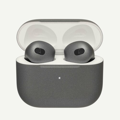 Беспроводные наушники Apple AirPods 3 3-го поколения Lightning без беспроводной зарядки чехла custom темно-серебряные 25990₽