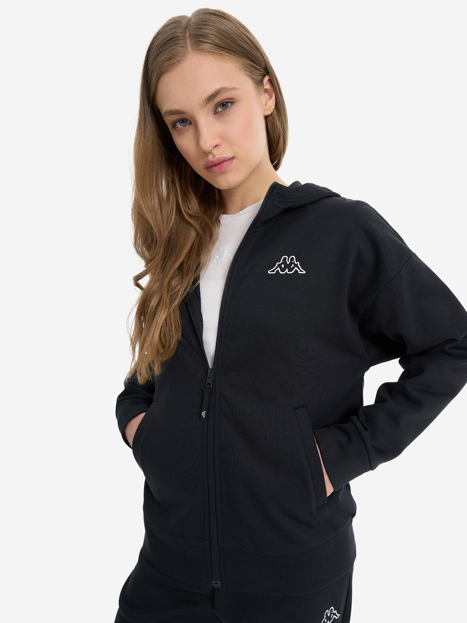 Толстовка Kappa Sport Logo Women's Hooded knitted jumpers full zip