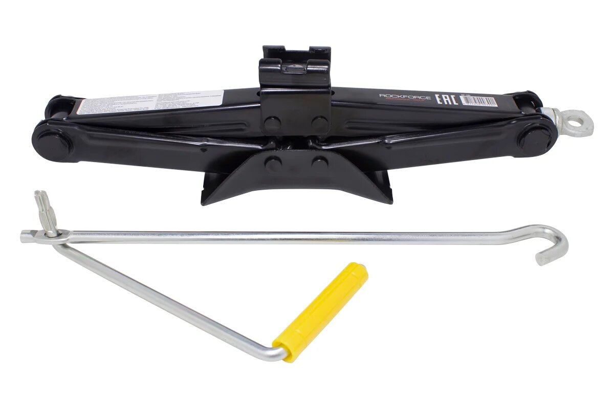 Домкрат ROCKFORCE механический ромб 1.5т h min 104мм h max 385мм L-415мм RF-105(19503)
