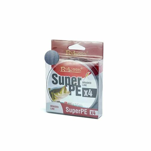 RUBICON Плетеный шнур RUBICON Super PE 4x 135m, gray, d=0,12mm