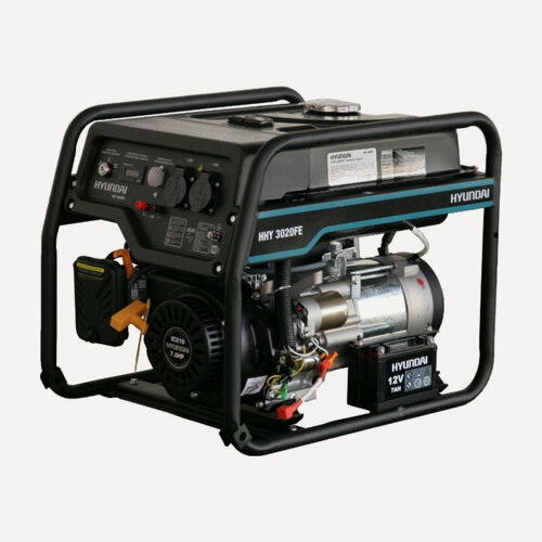Изображение товара Генератор бензиновый Hyundai HHY 3020FE, 3,1 кВт, Hyundai ІС210, черный