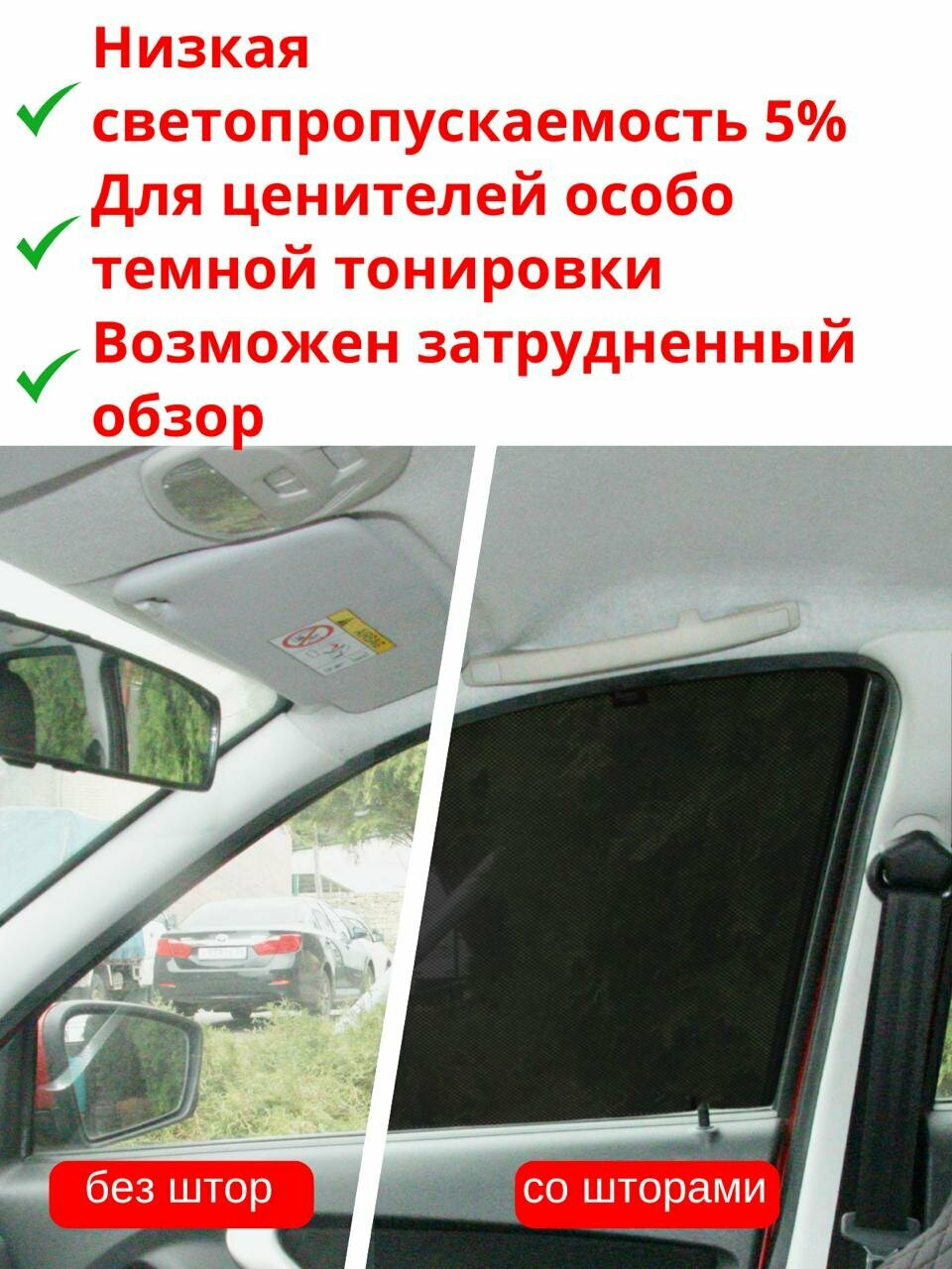 Автошторки каркасные на MERSEDES Sprinter 2 (W-906), на передние двери на встроенных магнитах, с затемнением 90-95% от автоателье "Тачкин Гардероб". — фото 1