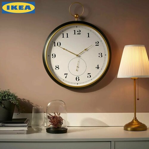 фото Kuttersmycke ikea часы настенные, черные, 46 cm икеа