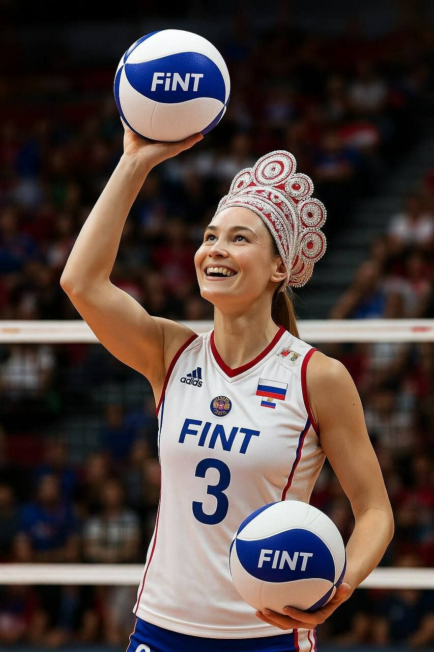 Мяч волейбольный FINT V300Z, 18 склеенных панелей, размер 5, Синий-белый цвета. Россия
