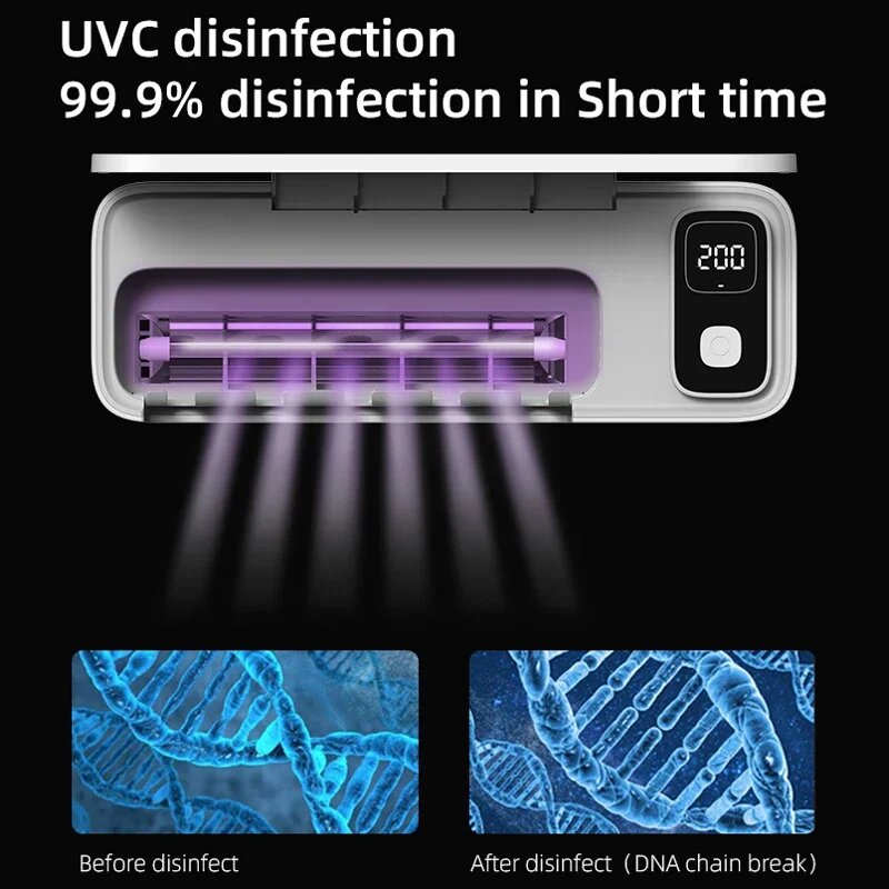 Изображение Xiaomi УФ-стерилизатор для зубных щеток USB перезаряжаемые органайзеры для зубных щеток со светодиодным дисплеем настенный держатель для зубных щеток для ванной комнаты, White