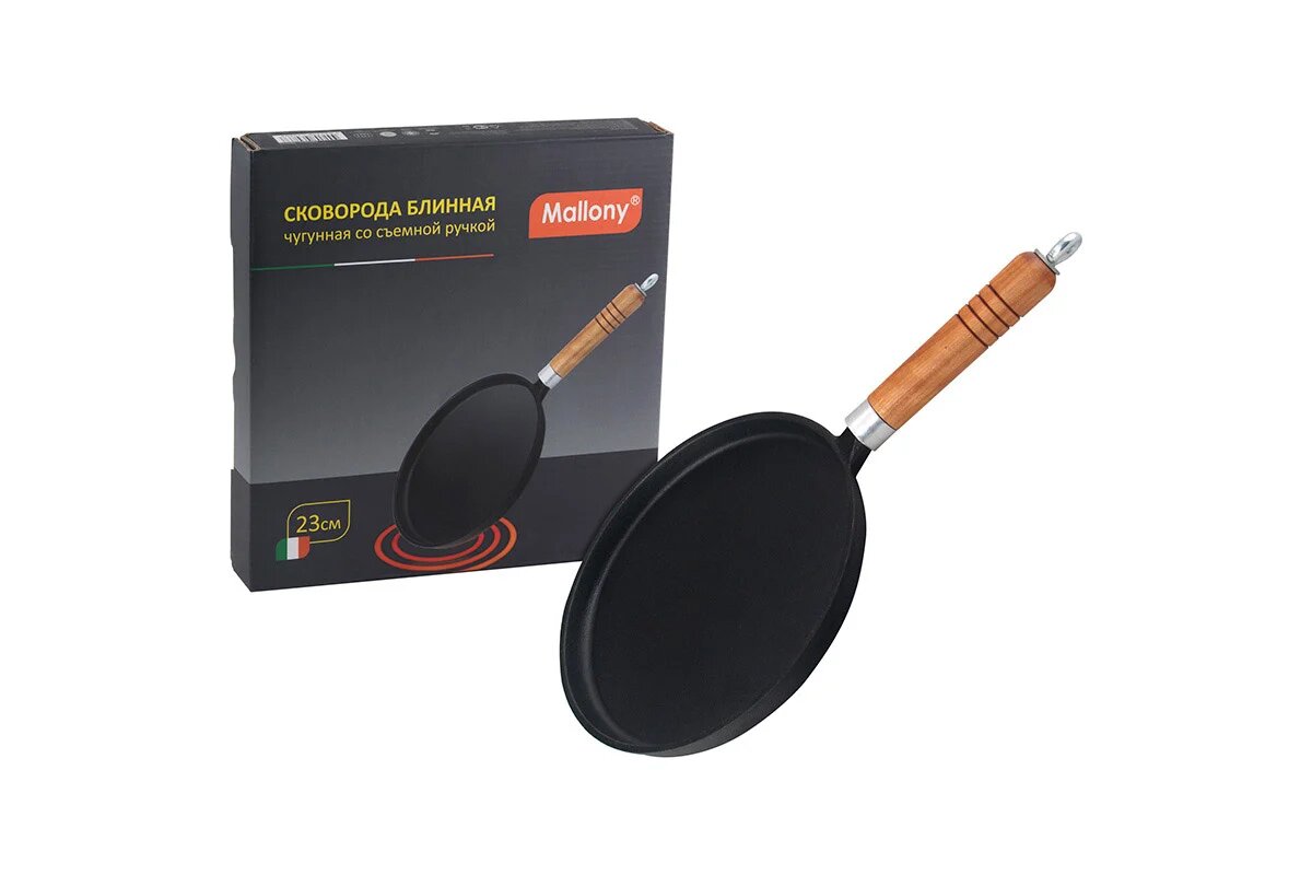 Сковорода для блинов MALLONY CP 23  чугун  диаметр 23 см  985039