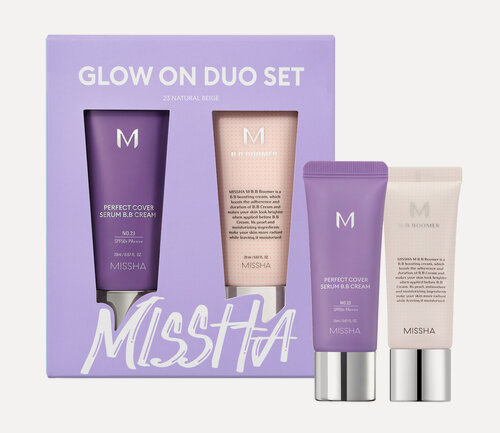 Изображение товара MISSHA Набор (Perfect Cover Serum BB, 20 мл, 23 + М BB Boomer Праймер, 20 мл, Жемчужное Сияние)