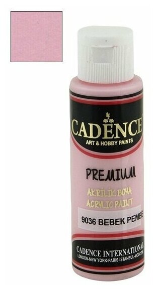 Акриловая краска Cadence Premium Paint, 70 мл. Baby Pink-9036