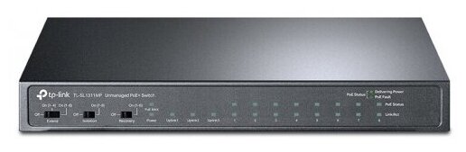 Коммутатор TP-Link TL-SL1311MP 8x100Mb 2G 1SFP 8PoE 124W неуправляемый