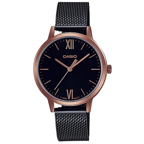 фото Casio ltp-e157mrb-1b женские кварцевые часы с римскими и штриховыми индексами