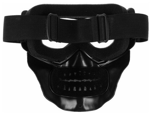 Очки-маска для езды на мототехнике разборные визор прозрачный цвет черный 7650502