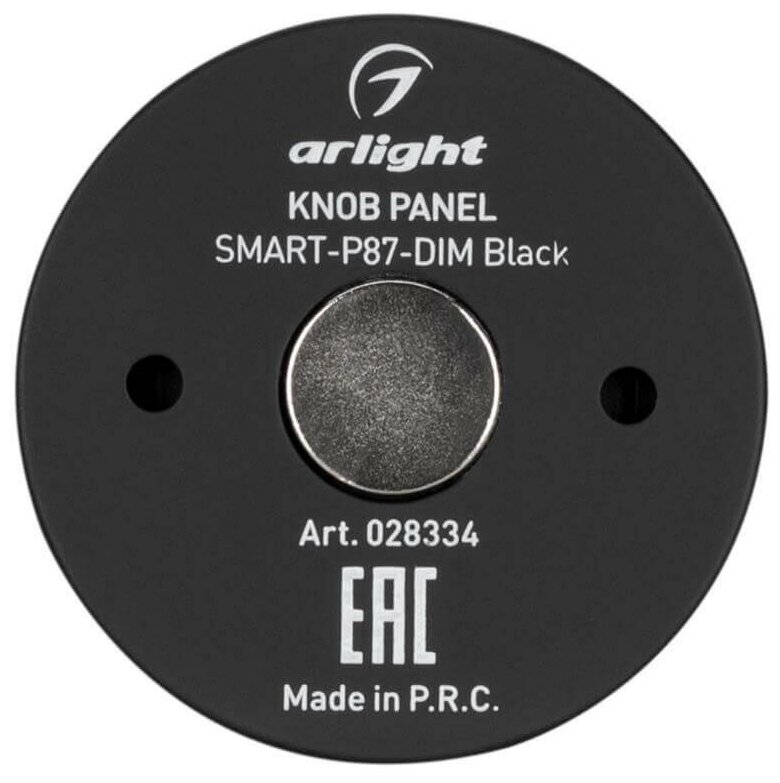 Arlight Панель Knob SMART-P87-DIM Black (3V, 1 зона, 2.4G) (Arlight, IP20 Пластик) 028334 - фотография № 2