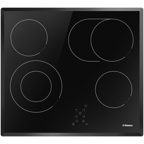 Варочная панель электрическая HANSA BHC66706 4 конфорки 575х518 см цвет чёрный 2302500₽