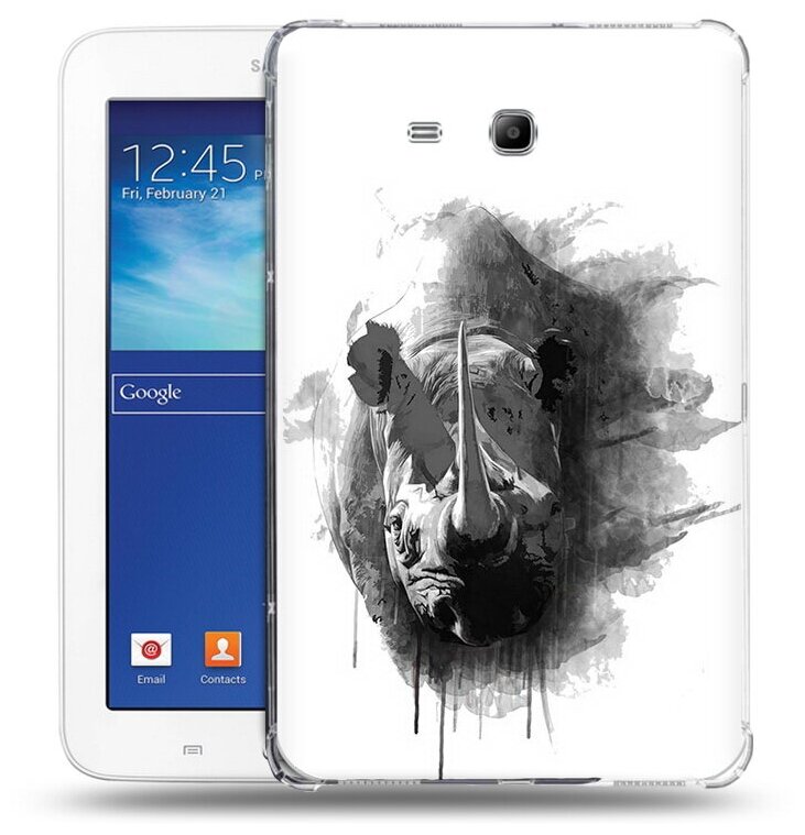 Чехол задняя-панель-накладка-бампер MyPads носорог для Samsung Galaxy Tab 3 Lite 7.0 SM-T110/T111 противоударный