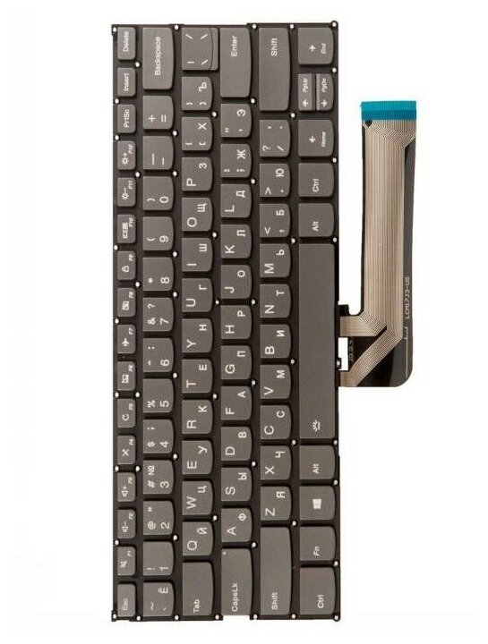 Клавиатура для ноутбука Lenovo Yoga 530-14IKB 530-14IKB 730-13IKB 730-13IWL 730-15IKB 730-15IWL серые кнопки с подсветкой