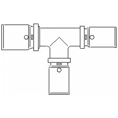 тройник переход прессовый oventrop cofit p в 26 3 4 26 бронза rx Прессовый тройник с уменьшенным проходом Oventrop 26 х 26 х 20 мм, 1513257