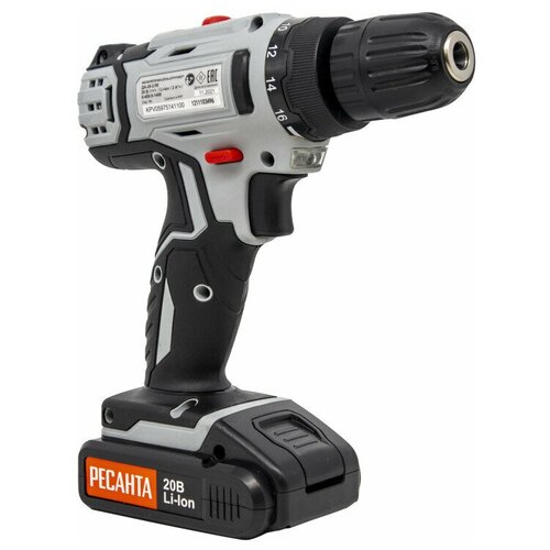 Дрель-шуруповерт аккумуляторная Ресанта ДА-20-2ЛК Подарок 1019000₽