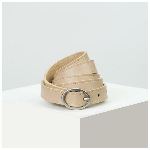 фото Ремень женский, ширина - 1,8 см, пряжка металл, цвет светло-коричневый mikimarket