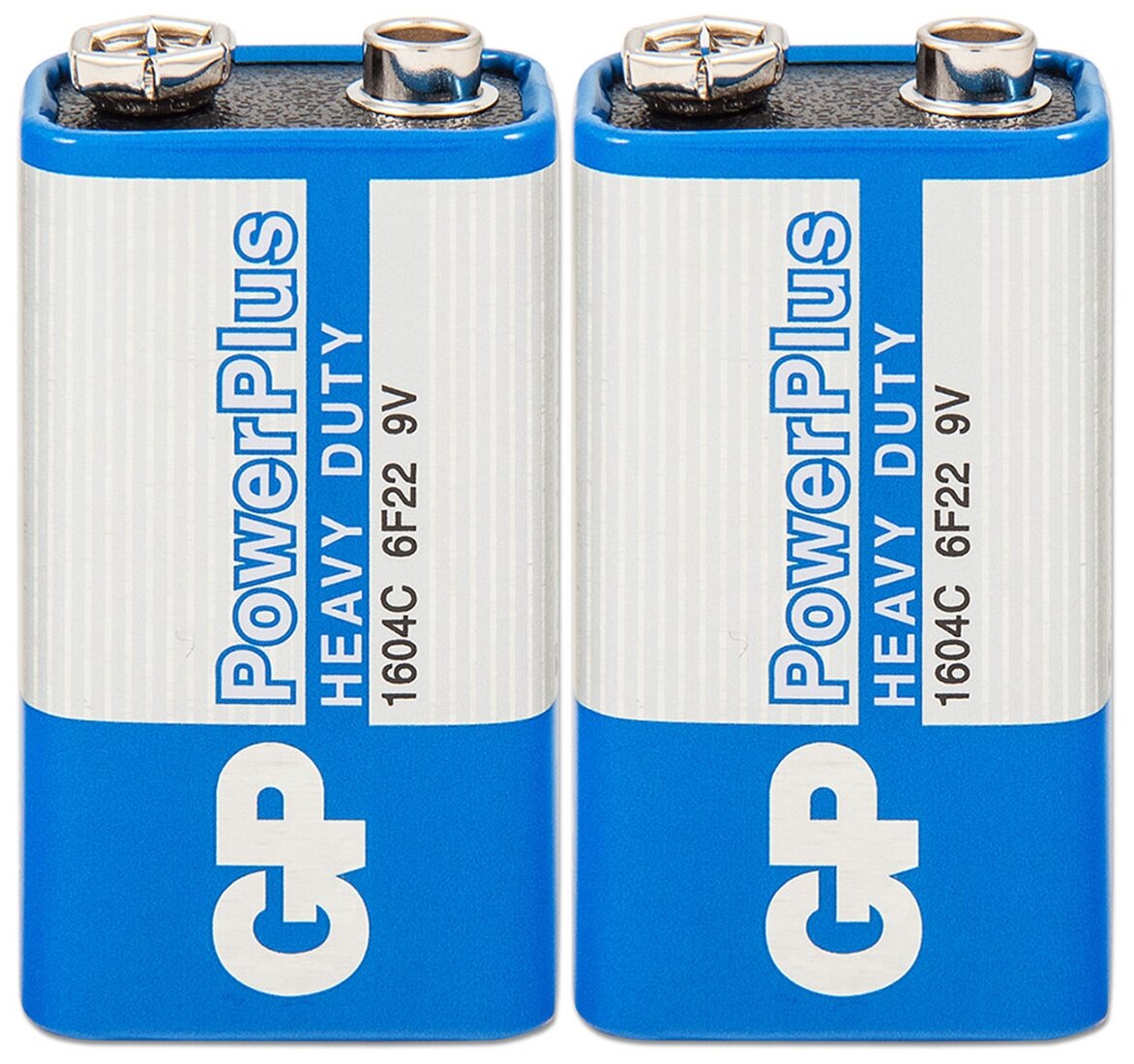 Батарейка солевая Krona 9V 6F22 (6R61) GP "Power Plus", 2 шт.