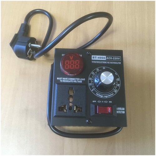 Регулятор мощности аналоговый с цифровым индикатором 0-4000Вт