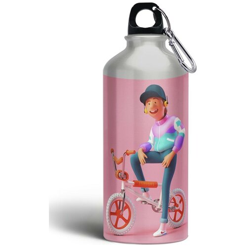 фото Бутылка спортивная,туристическая фляга, 500мл с карабином bmx спорт - 2 brutbottle