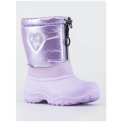 Сноубутсы КОТОФЕЙ для девочек, водонепроницаемые, светоотражающие элементы, утепленные, размер 23/24, фиолетовый