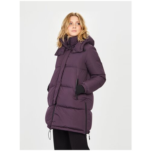 фото Пуховик baon женский, модель: b001501, цвет: purple, размер: s
