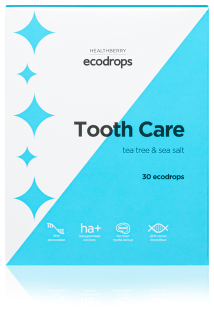 Леденцы для ухода за полостью рта Healthberry Ecodrops Tooth Care, 30 шт. - фотография № 1