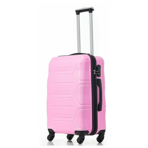 фото Чемодан, средний размер (м+) 78 л, съемные колеса, кодовый замок, 67x43x26, цвет - розовый bagmag