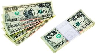 Деньги сувенирные билеты банка приколов 1000 000 долларов