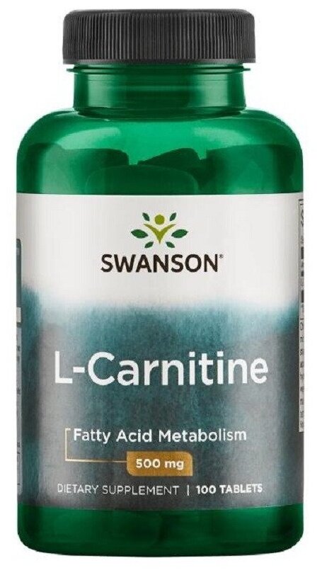 Swanson L-Carnitine (L-карнитин) 500 мг 100 таблеток