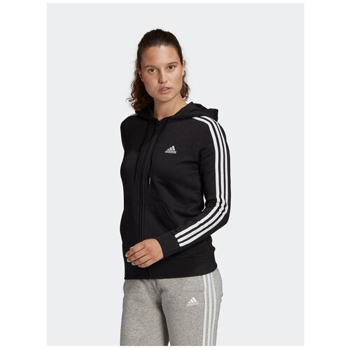 фото Худи жен. gl0792/adidas/w 3s ft fz hd/black/white/размер xs