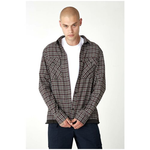 фото Рубашка daniil landar s, коричневый/черный