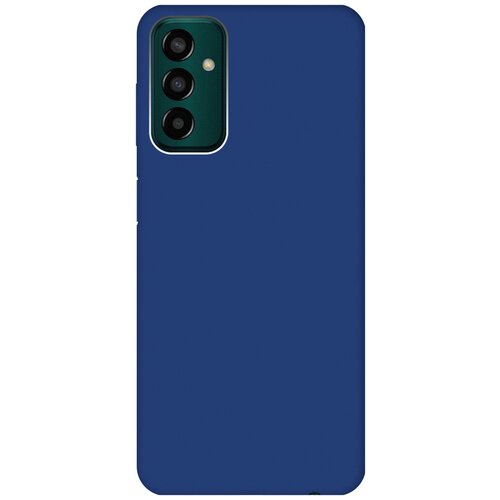 Матовый чехол на Samsung Galaxy M13 / Самсунг М13 Soft Touch синий матовый чехол kickboxing для samsung galaxy m13 самсунг м13 с 3d эффектом черный