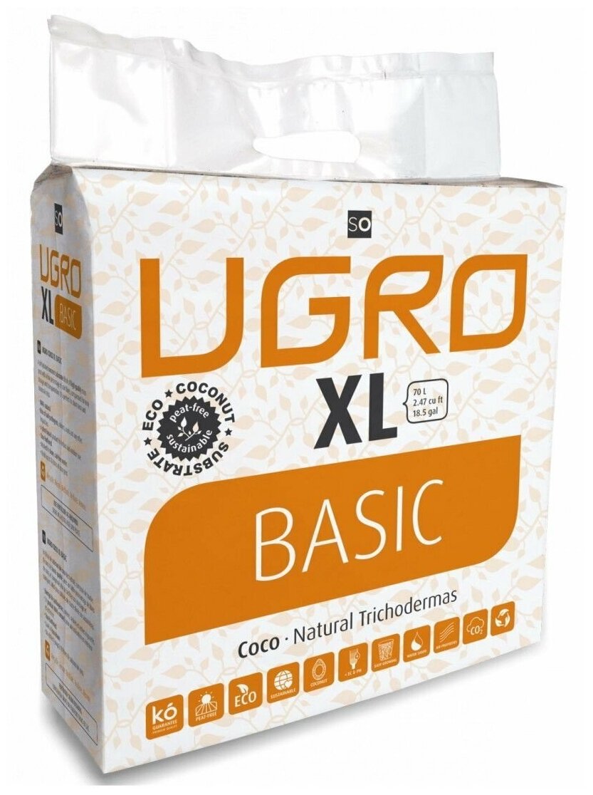 Кокосовый субстрат UGro XL Basic 70 л (не требует промывки)