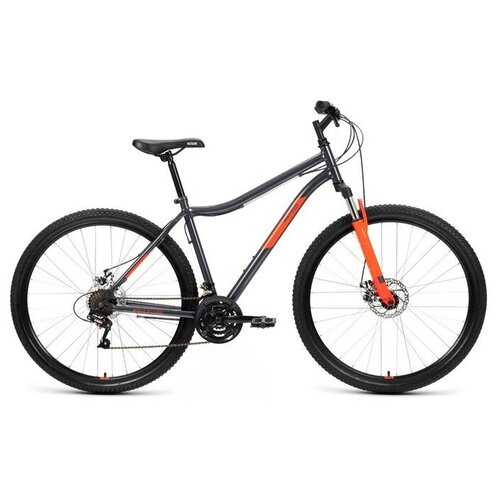 Велосипед ALTAIR MTB HT 29 2.0 D (29 21 ск. рост. 17) 2022, темно-серый/красный, RBK22AL29161 велосипед altair mtb ht 24 2 0 d 24 6 ск рост 12 2022 темно серый голубой ibk22al24095
