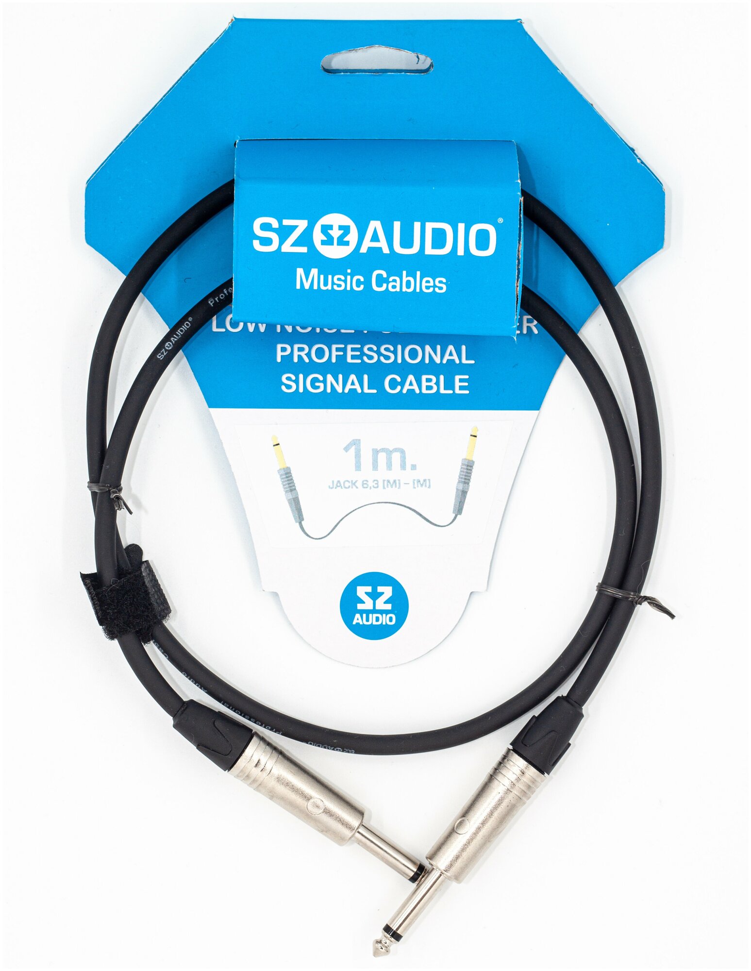 Гитарный кабель, джек-джек, 1 м SZ Audio Jack 6,3 - Jack 6,3 Mono 1m