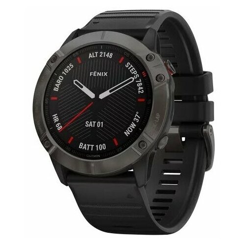 фото Умные часы garmin fenix 6x sapphire dlc, серый/черный